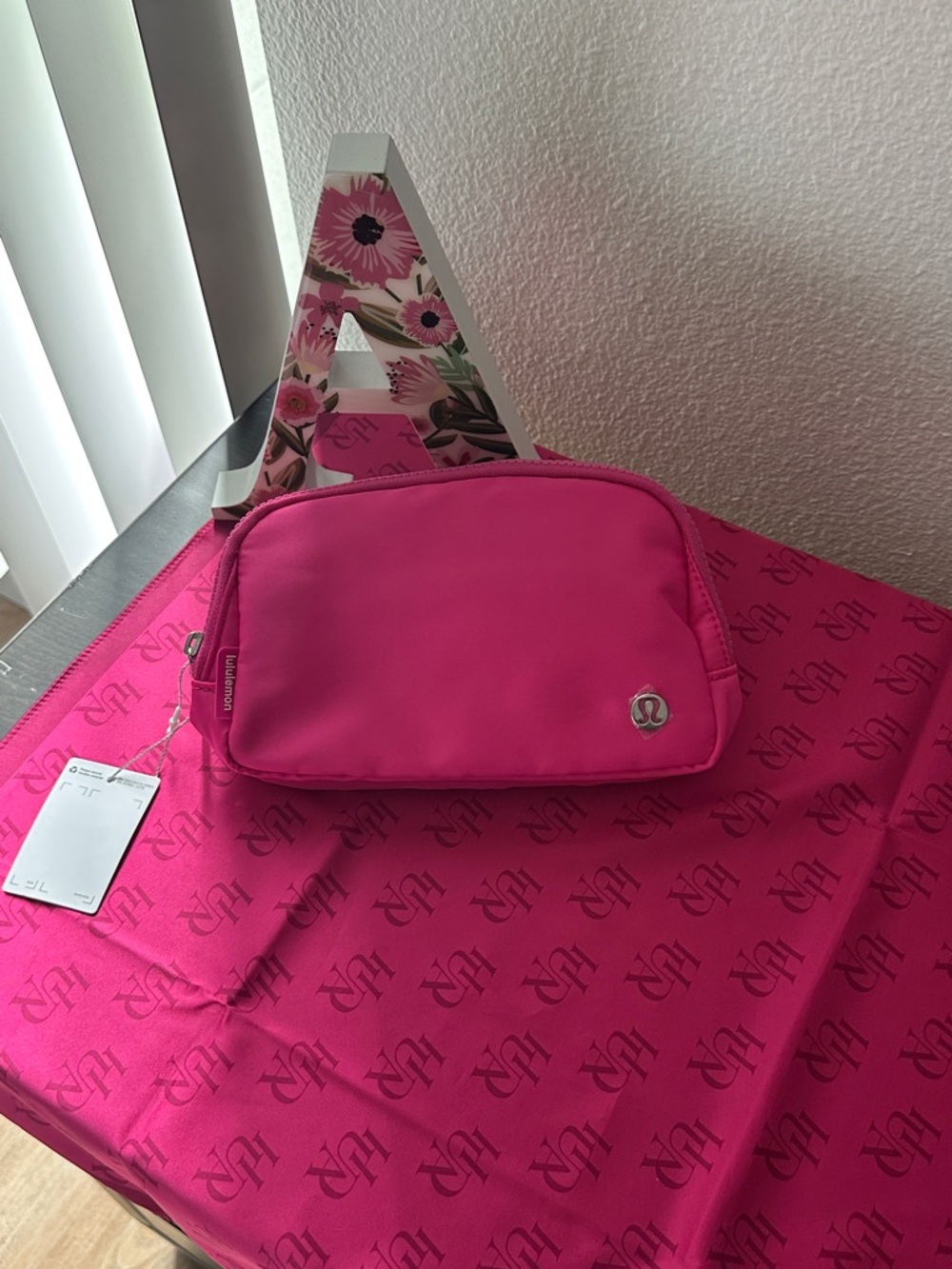 lululemon athletica Bright Pink Travel Cosmetic Pouch